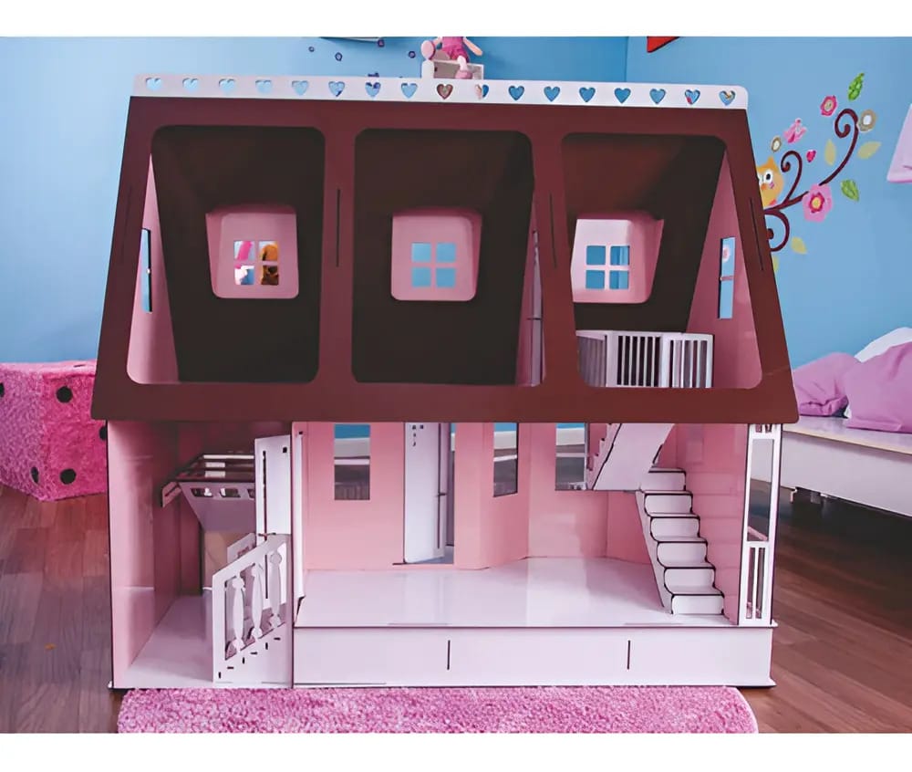 Casa de Boneca MDF Darama Escala Barbie Modelo Victoria Princesa