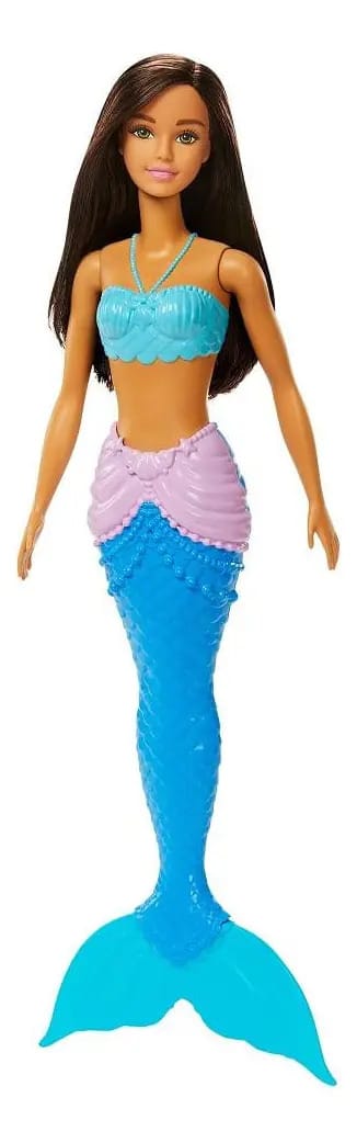 Barbie Sereia Morena Com Cauda Azul - Mattel