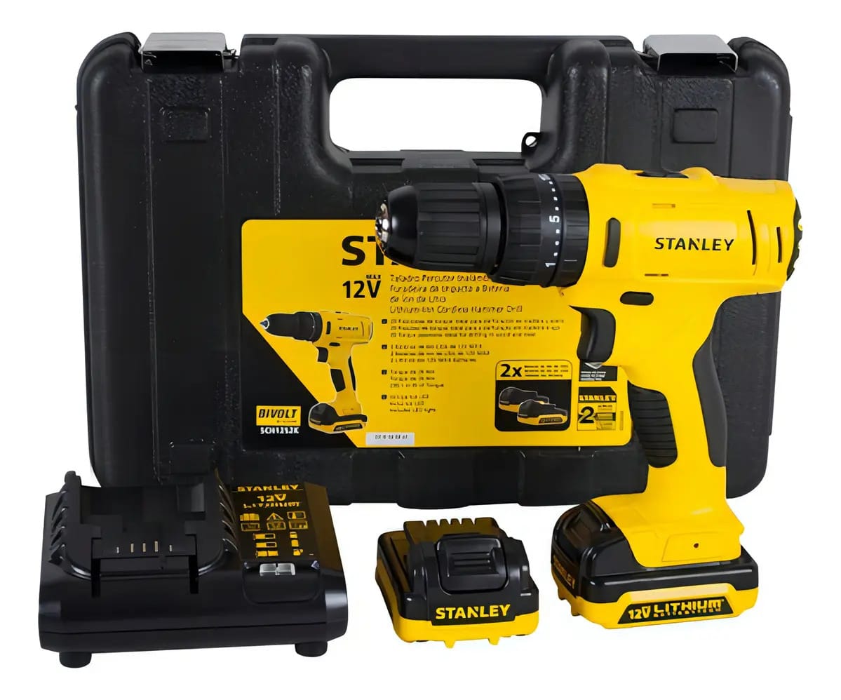 Furadeira Parafusadeira De Impacto Bateria Bivot Stanley