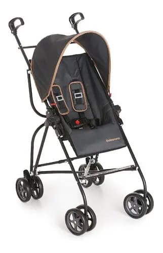 Carrinho Bebê Travel System Galzerano Onix Com Bebê Conforto Cor Preto