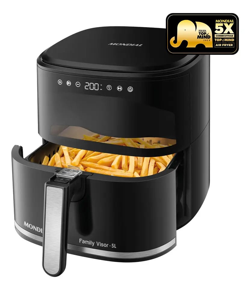 Fritadeira Sem Óleo Air Fryer Digital 5l Mondial Preto AF-50-DV