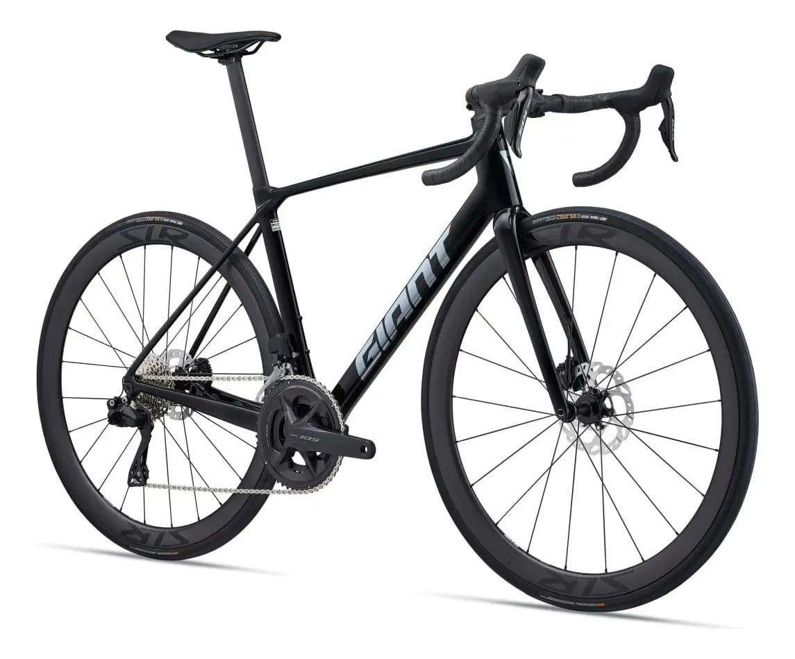Bicicleta de estrada Giant TCR Advanced Pro 1 Di2 25 preta, tamanho 54 cm