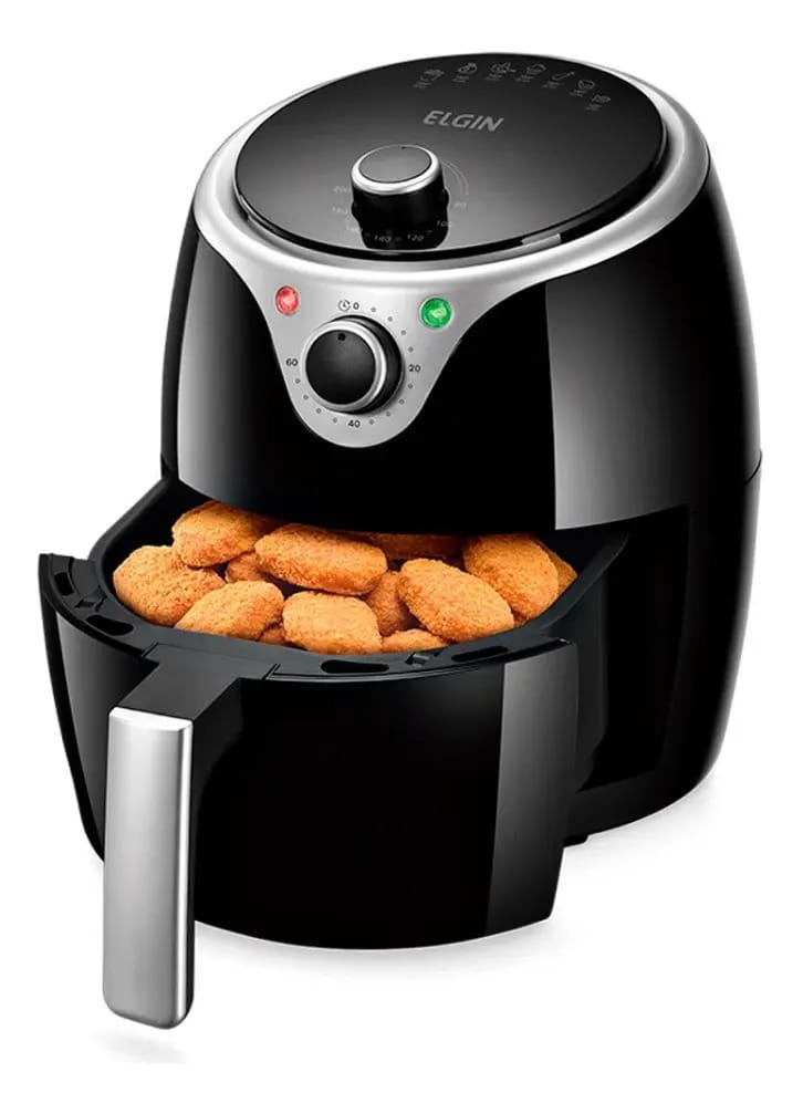 Fritadeira Elétrica Sem Óleo Airfryer Elgin Flash Fryer Cor Preto
