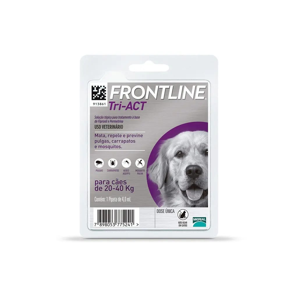 Frontline Tri-act Para Cães De 20 A 40 Kg