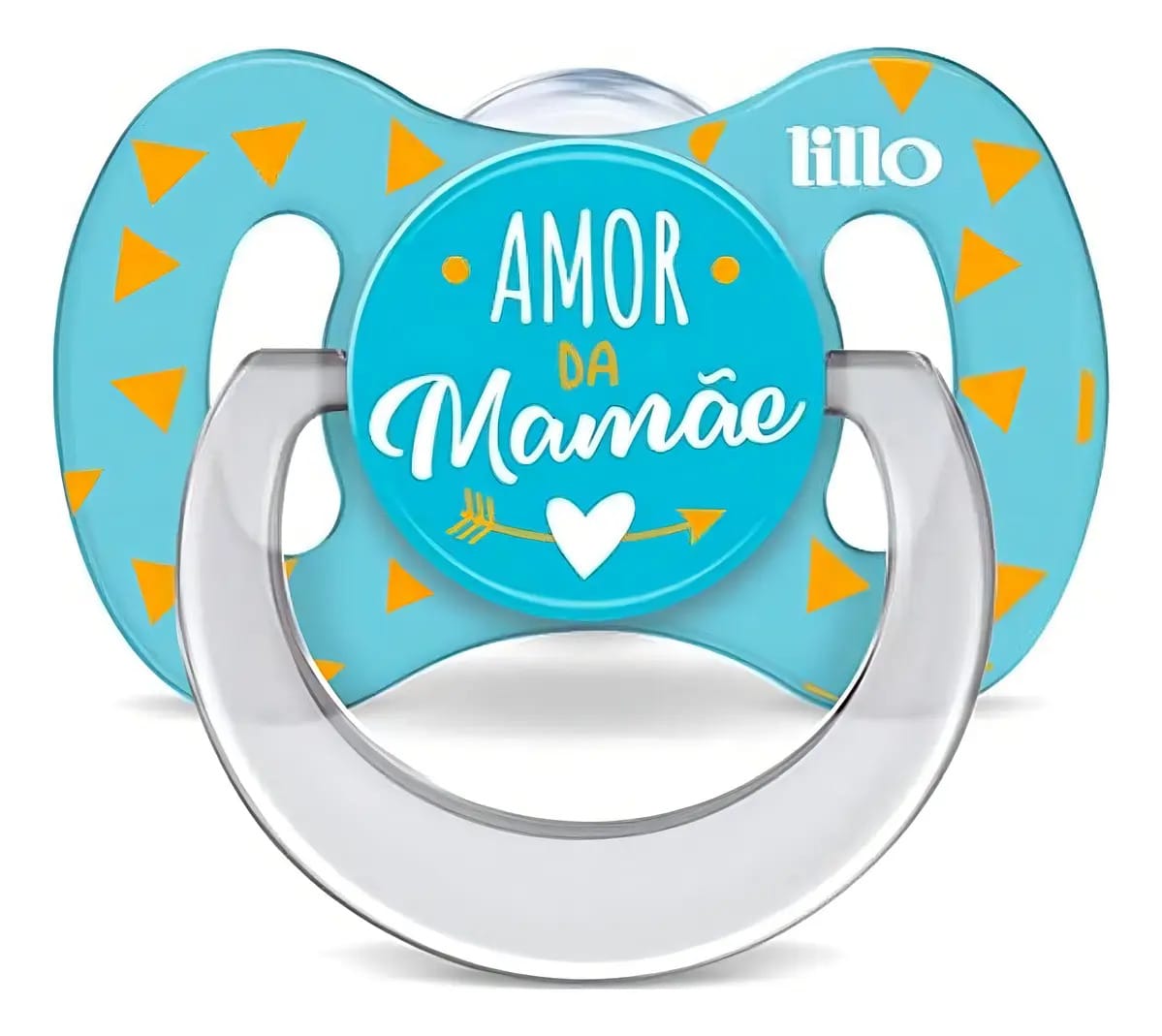 Chupeta Bico De Silicone Funny Amor 6m+ Azul - Lillo