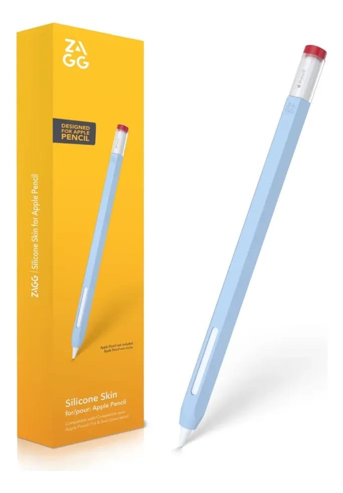 Capa de silicone Zagg para Apple Pencil Blue