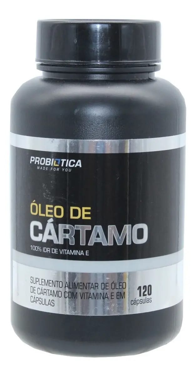 Oleo De Cartamo Suplemento C/ Vitamina E Probiotica 120 Caps Sabor Natural
