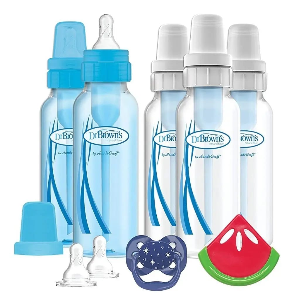 Conjunto de garrafas padrão Dr Browns Blue, 9 unidades