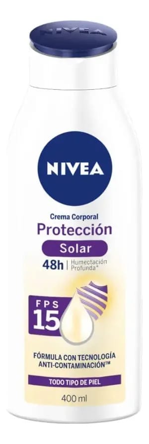 Creme corporal de proteção solar Nivea 48 horas Fps 15 400 ml