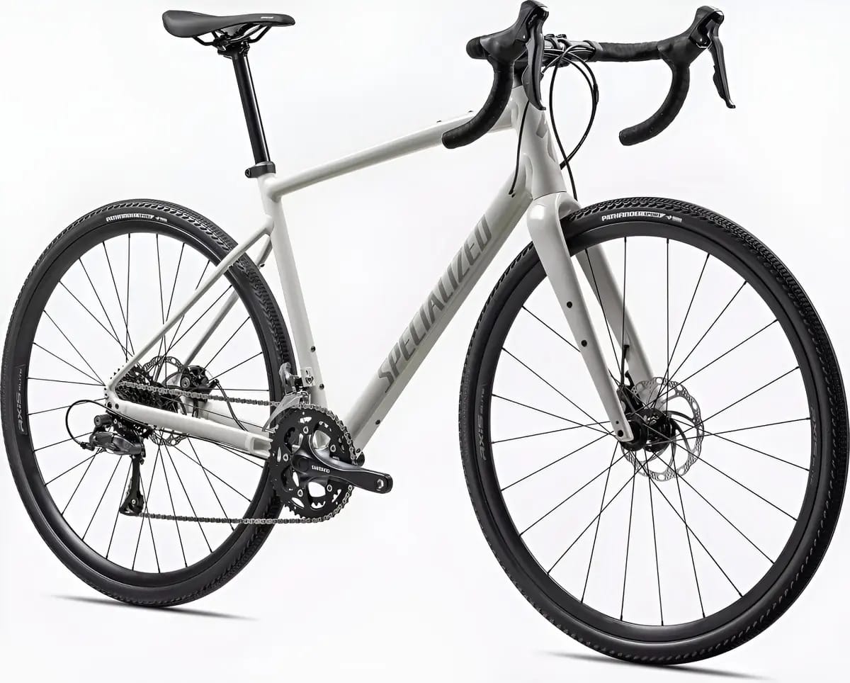 Bicicleta de gravel Specialized Diverge E5, cor branca, tamanho 54