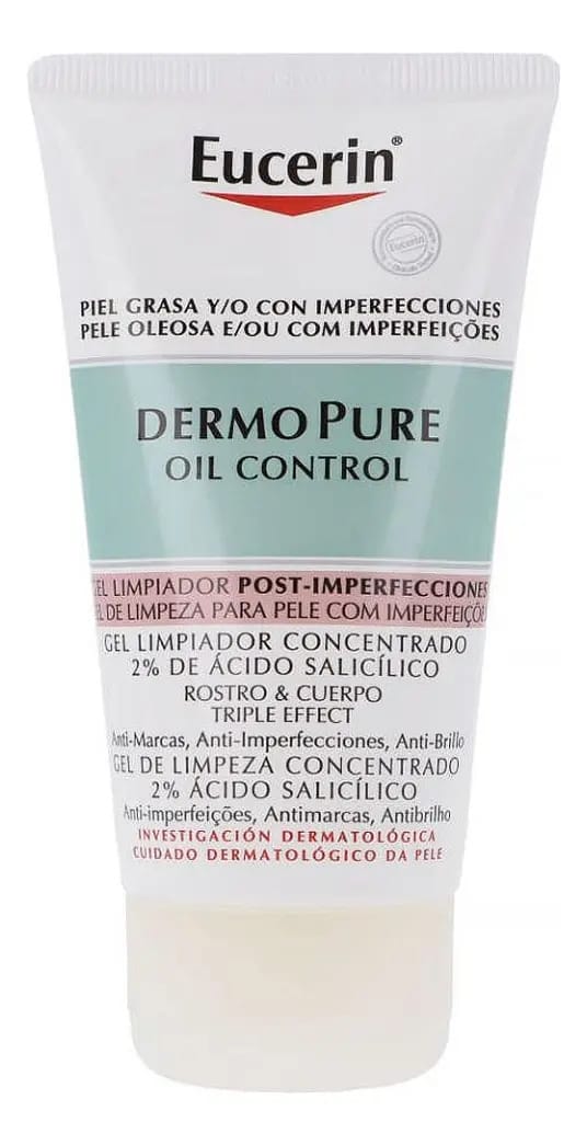 Gel de limpeza Eucerin Dermopure Tempo de aplicação Dia/Noite Tipo de pele oleosa