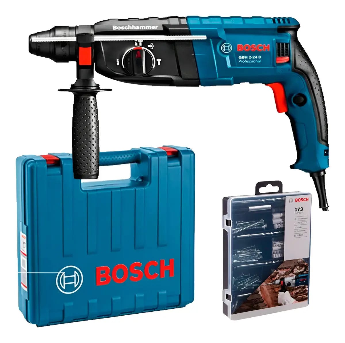 Martelete Perfurador Rompedor 112a0 Bosch + Bits Brocas