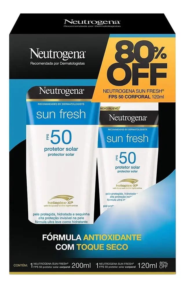 Kit Neutrogena Sun Fresh Protetor Solar Fps 50 200 + 120ml