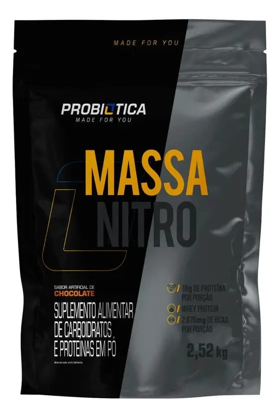 Massa Nitro Protein Hipercalórico Grow Thisoldie Probiótica Sabor Chocolate