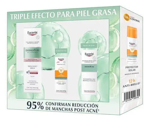Eucerin Dermopure Triple Effect Sérum Piel Grasa 40ml Eucerin dia/noite para pele oleosa de 30mL/30g 30+ anos- kit x 3 unidades