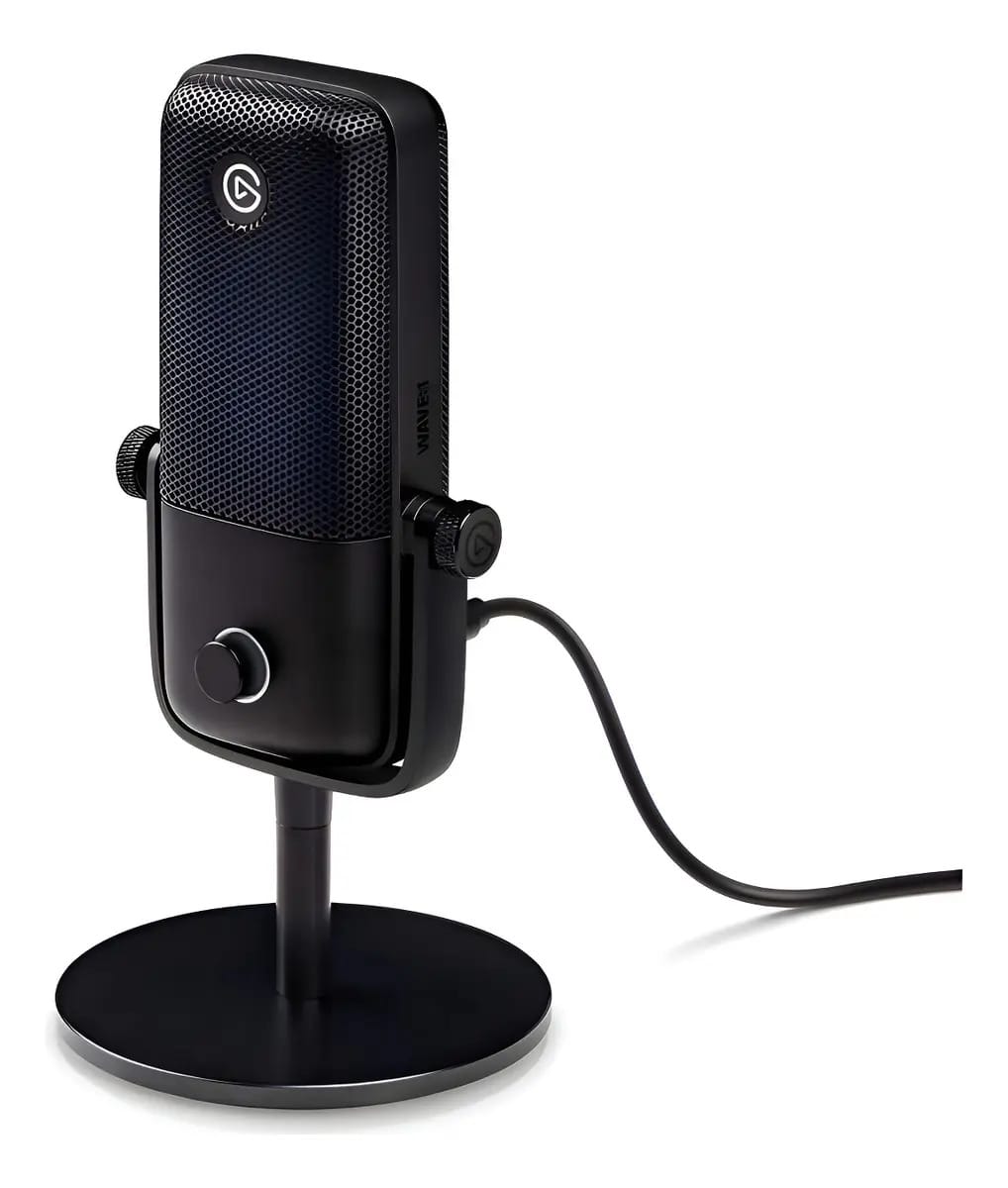 Microfone Condensador Elgato Wave:1 USB Cardioide Preto para Streaming e Gravação