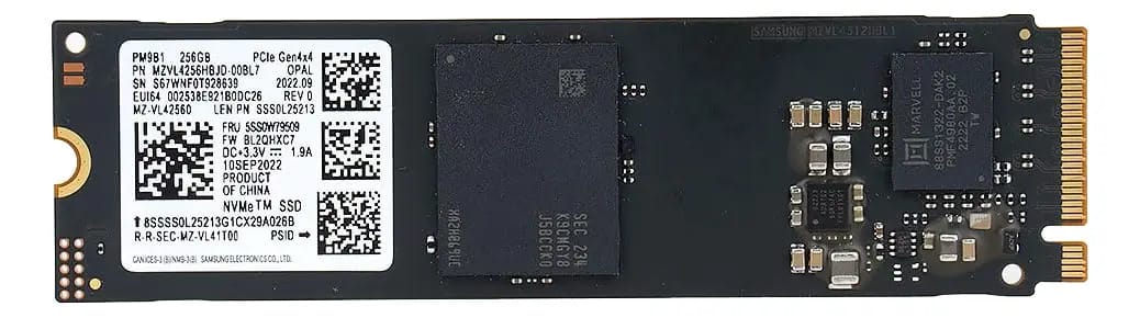 Ssd M2 Nvme 256gb Samsung Pcie 4.0 X4 M.2 2280 Cor Preta Preto