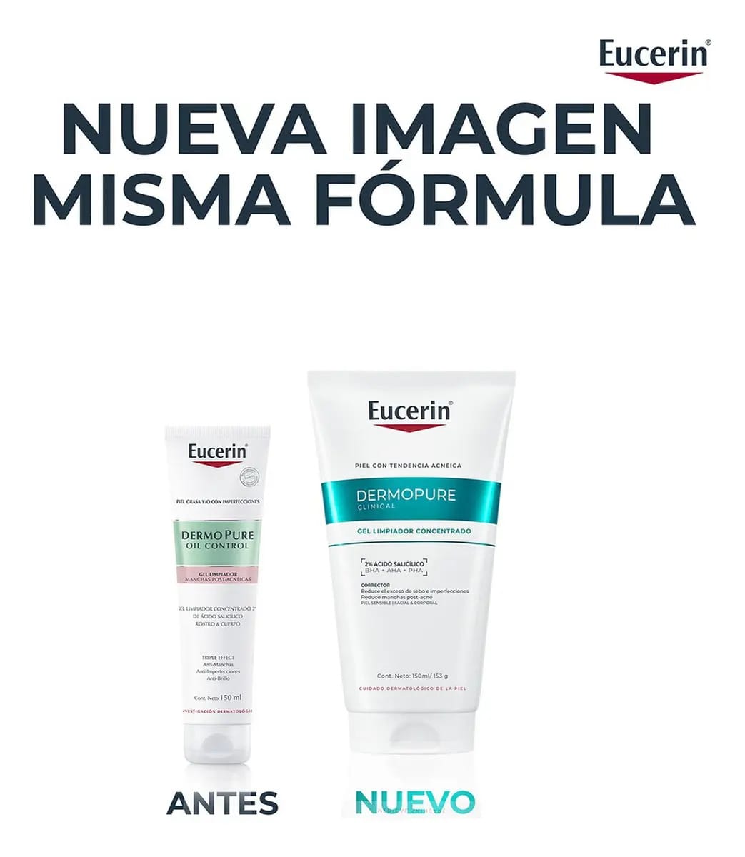 Eucerin Dermopure Gel de Limpeza Concentrado 150ml Oleoso Dia/Noite