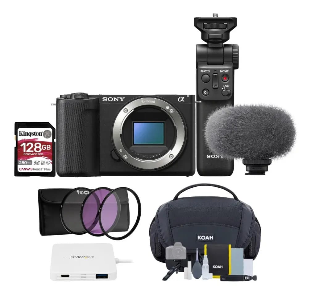 Câmera Sony Alpha ZV-e10 Ii Content Creators com kit de lentes