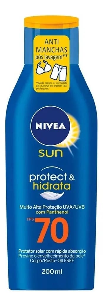 Protetor Solar Nivea Sun Protect Hidrata Fps 70 200ml