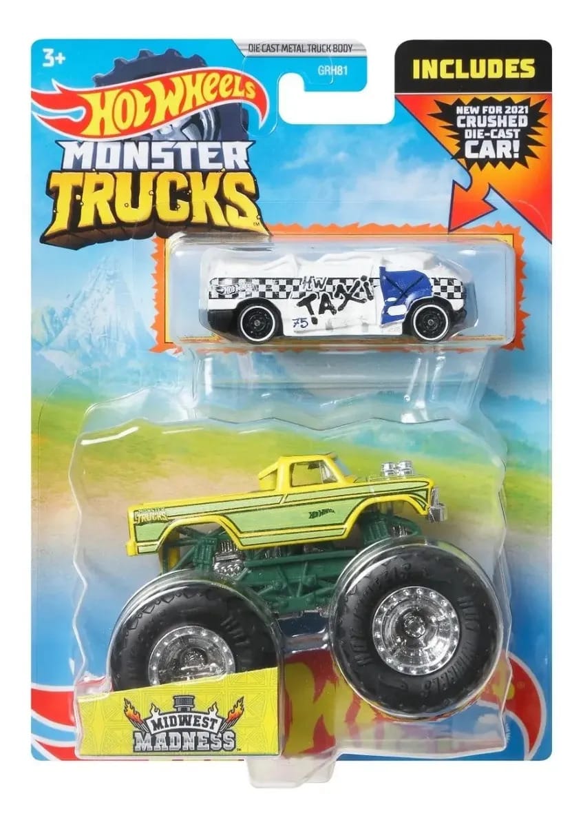 Veículo multicolorido Hot Wheels Monster Trucks Midwest Madness