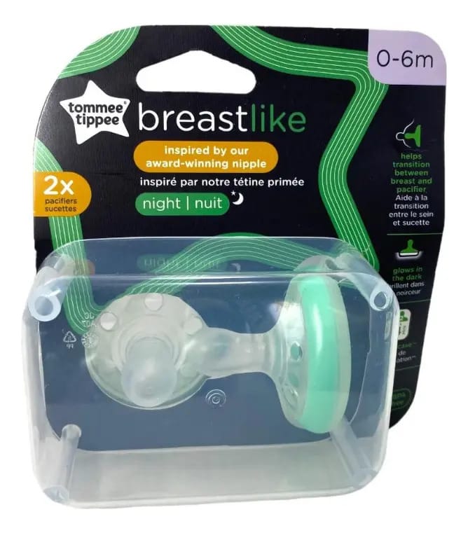 Chupeta de peito Tommee Tippee 533434 com design liso verde claro