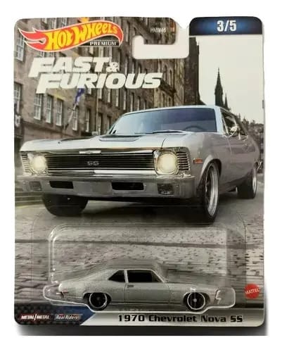 Chevrolet Nova SS Fast And Furious Hot Wheels Premium Prateado 1970