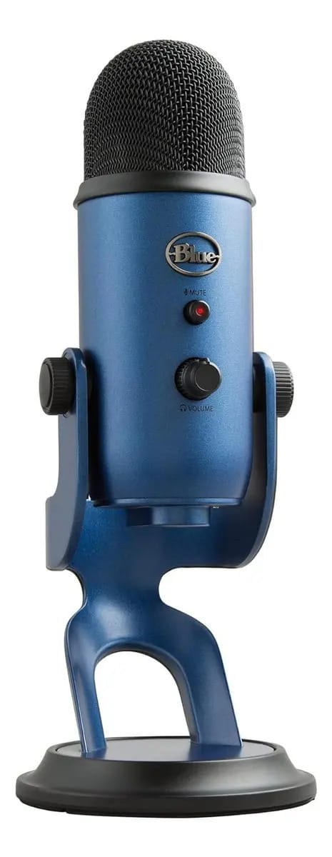 Microfone USB Logitech Blue Yeti 4 Polar Pattern - azul