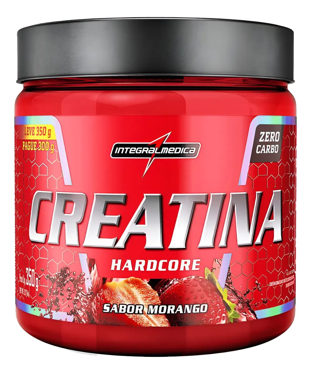 Creatina Monohidratada Hardcore Morango 350g Integralmedica - Morango