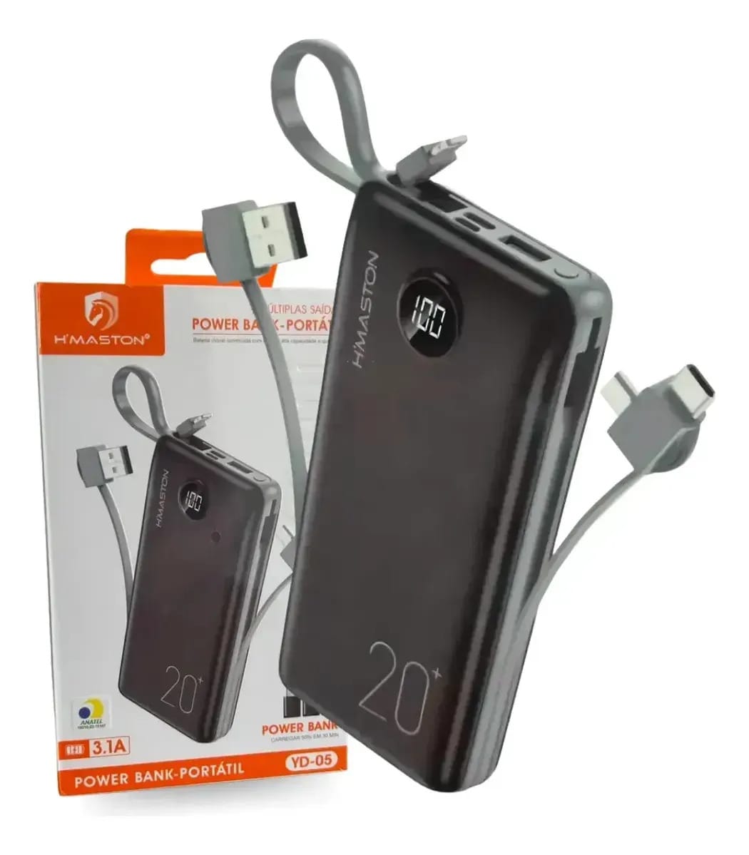 Power Bank 20000mah H'maston Yd05 Universal Para iPhone Samsung Xiaomi