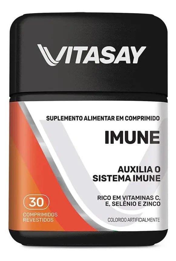 Vitaminas Multivitamínicos Vitasay Imune Zinco Vitamina C Sem Sabor 30 Comprimidos