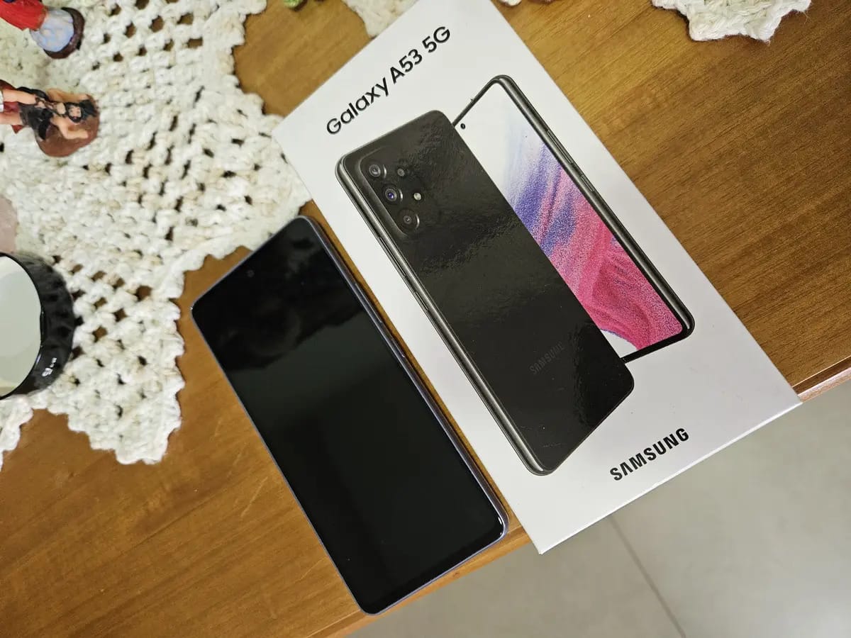 Smartphone Samsung Galaxy A53 5g 128gb 8gb Ram Cor Azul-celeste