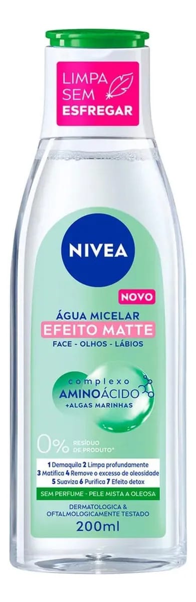 Nivea Água Micelar Solução De Limpeza 7 Em 1 Efeito Matte 20
