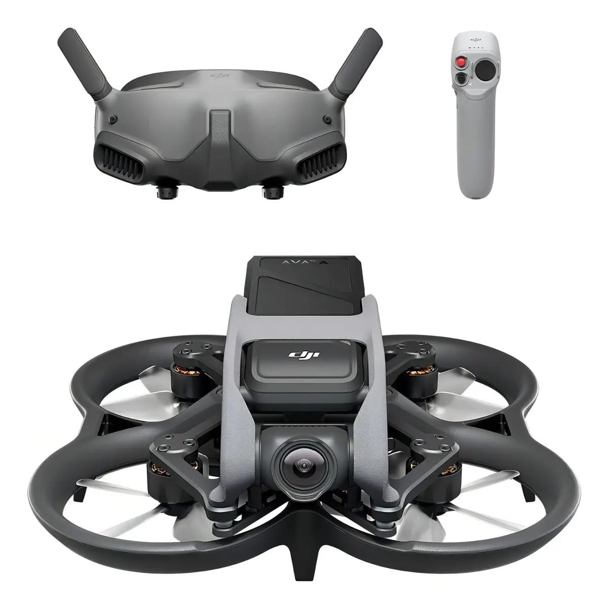 Mini drone DJI FPV Avata Pro View Combo com câmera 4K preto 5.8GHz 1 bateria
