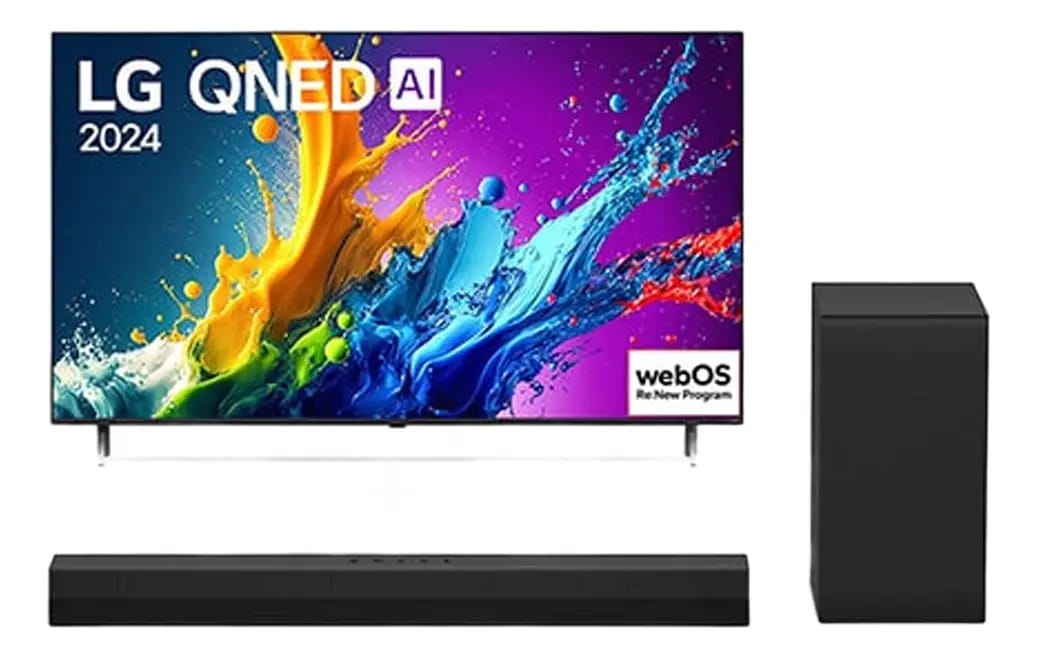 Combo Smart Tv 4k LG Qned Miniled Qned90 De 75 2024 + Sound