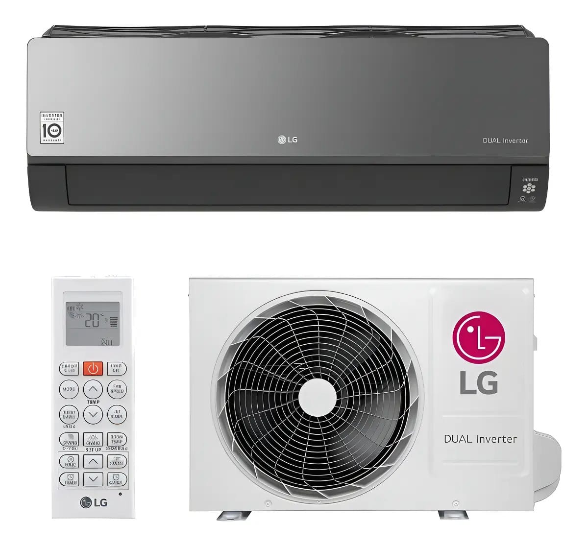 LG Artcool Inverter ThinQ S4-W18KLRPA cinza