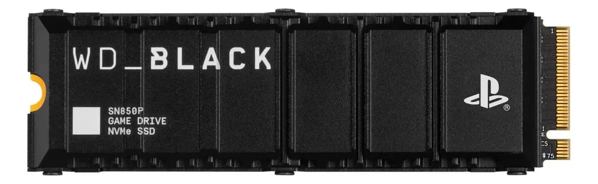 Ssd Western Digital Wd Black Sn850p M.2 2280 Nvme De 4tb Pci-express 4.0 X4 Para Ps5 Cor Preto