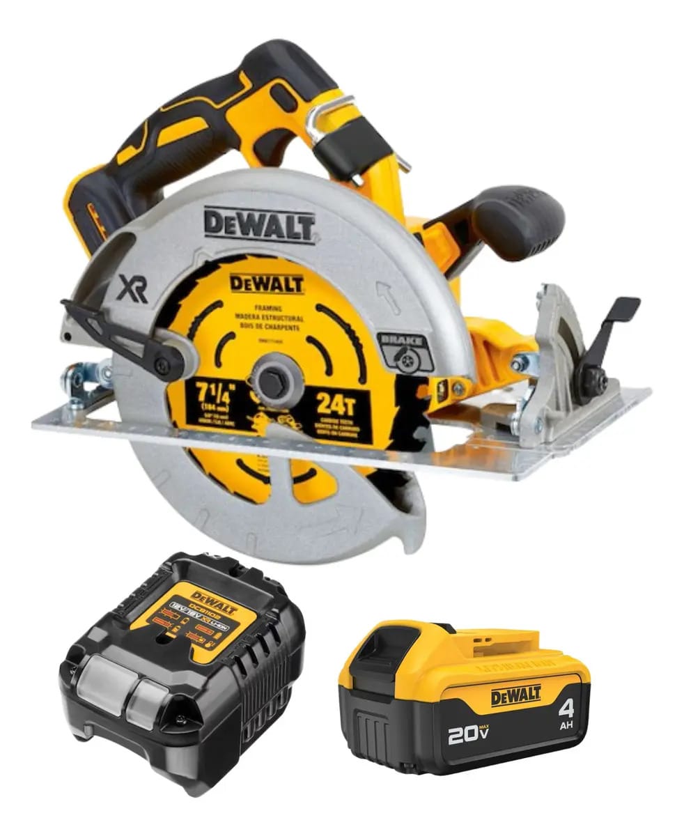 Serra Circular A Bateria 4ah 7.1/4 Dcs570 Dewalt Cor Amarelo