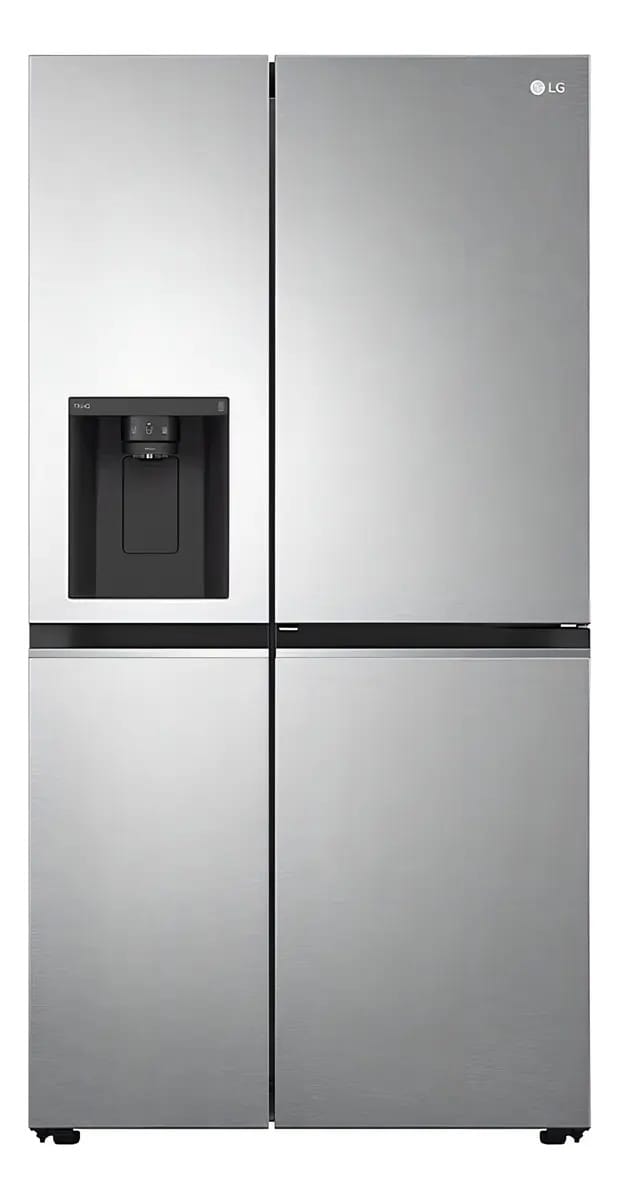 Refrigerador inverter prateado LG LS66SDS com freezer 637L
