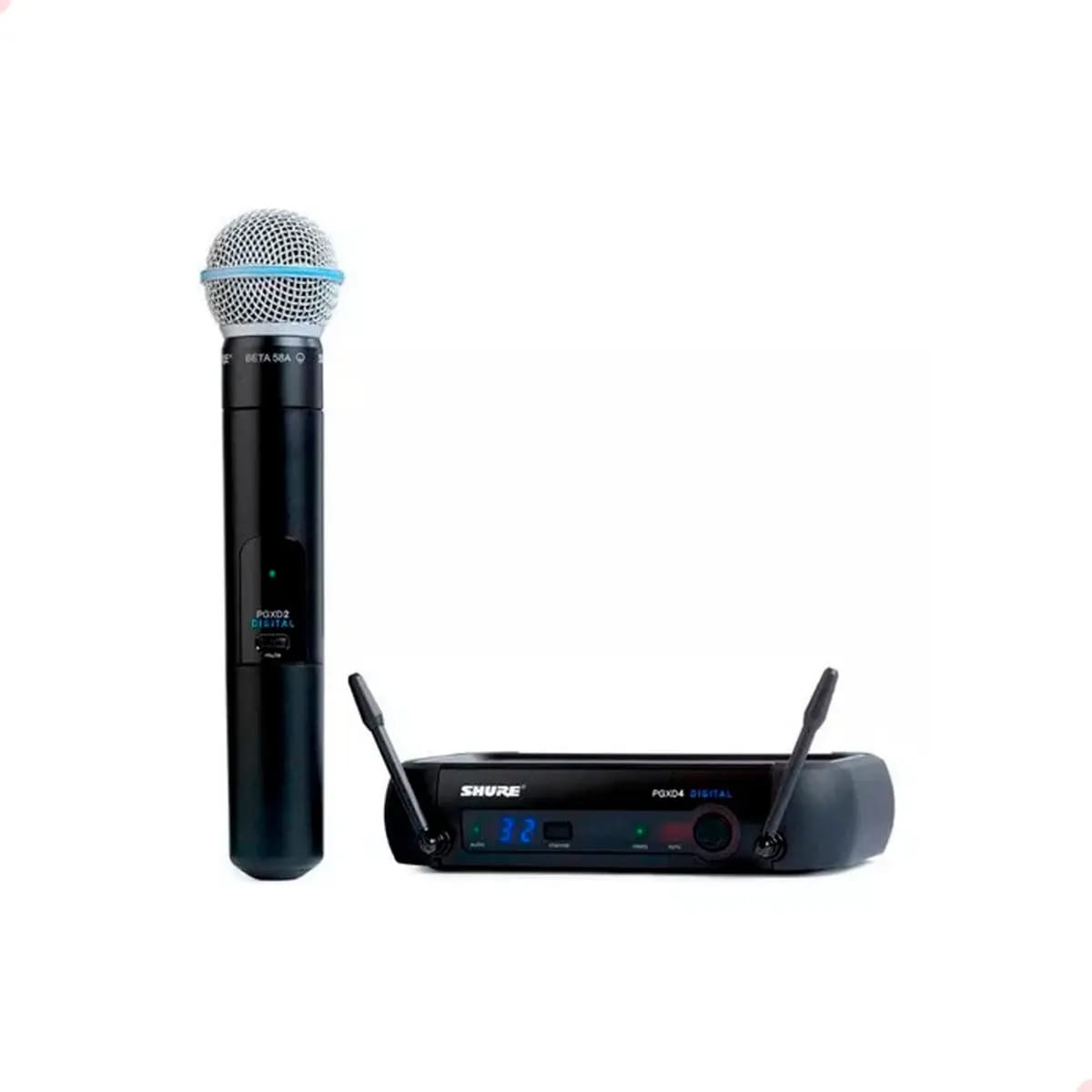 Microfone Shure Pgxd 24 / Beta 58 A Cor Preto