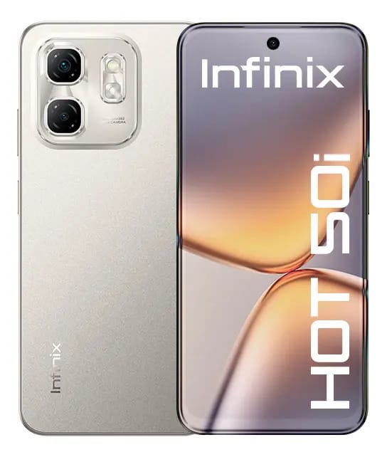 Celular Infinix Hot 50i 128gb Rom 4gb+4gb Ram Virtual Dual Sim Mediatek Helio G81 6.7 Hd+ 120hz 48mp 5000mah Carga De 18w Gris