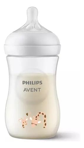 Garrafa Avent Natural Response 260 ml de girafa branca