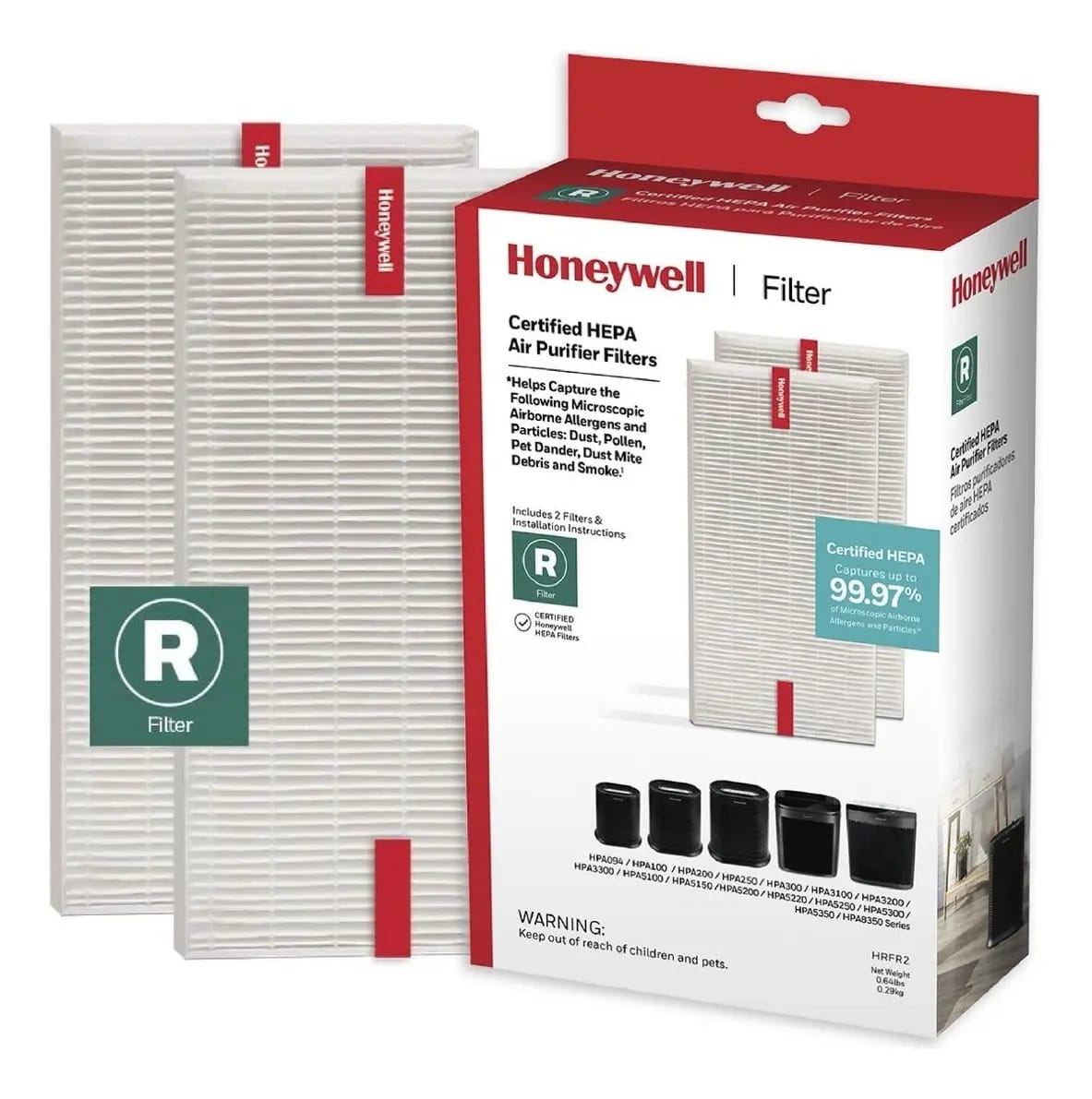 Purificador de ar branco Honeywell HRF-R2