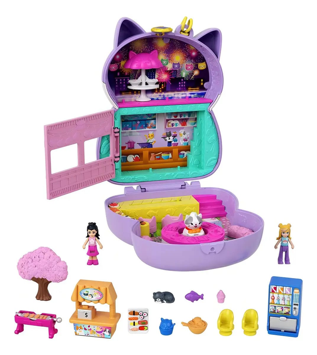 Polly Pocket Estojo Restaurante Kitty - Mattel