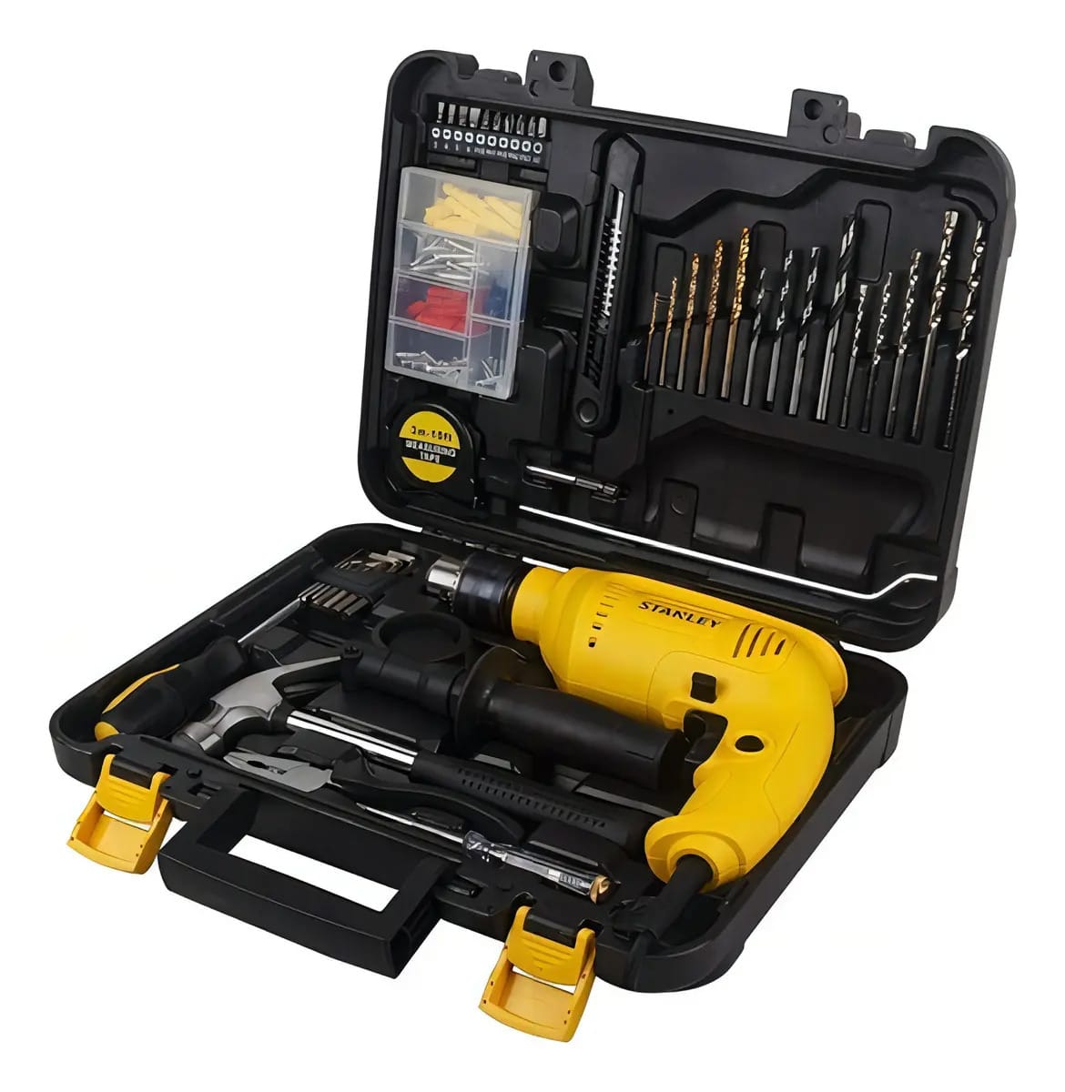 Kit Furadeira De Impacto Stanley Cor Amarelo