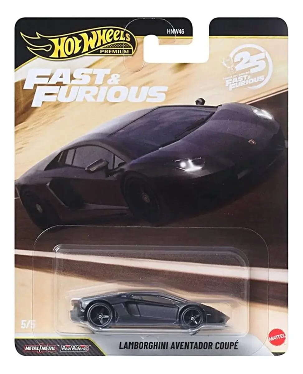 Hot Wheels Fast And Furious 25º aniversário da Lamborghini preta