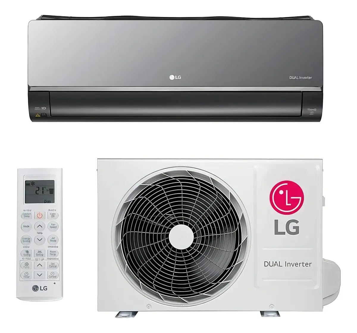 Split Hw Inv LG Voice Uv Nano Artcool 12btus Qf Cor Cinza-escuro