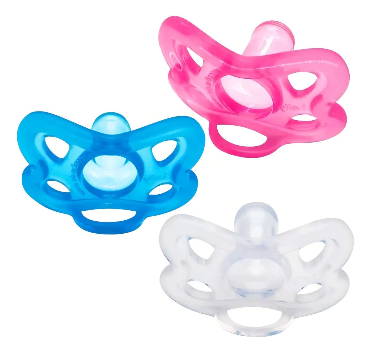 Chupeta Silicone Redonda +6 Meses Branco Sem BPA Lolly