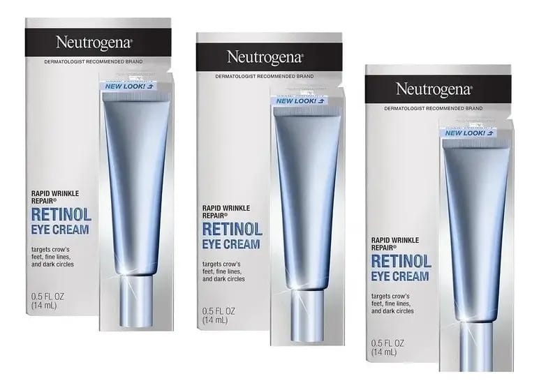 Creme de olhos Neutrogena Wrinkle Repair Retinol, pacote com 3 unidades, tipo de pele,