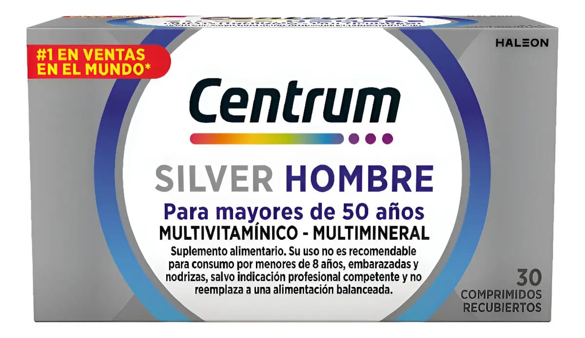 Suplemento multivitamínico Multivitamínico Masculino Centrum Silver de 30 Un